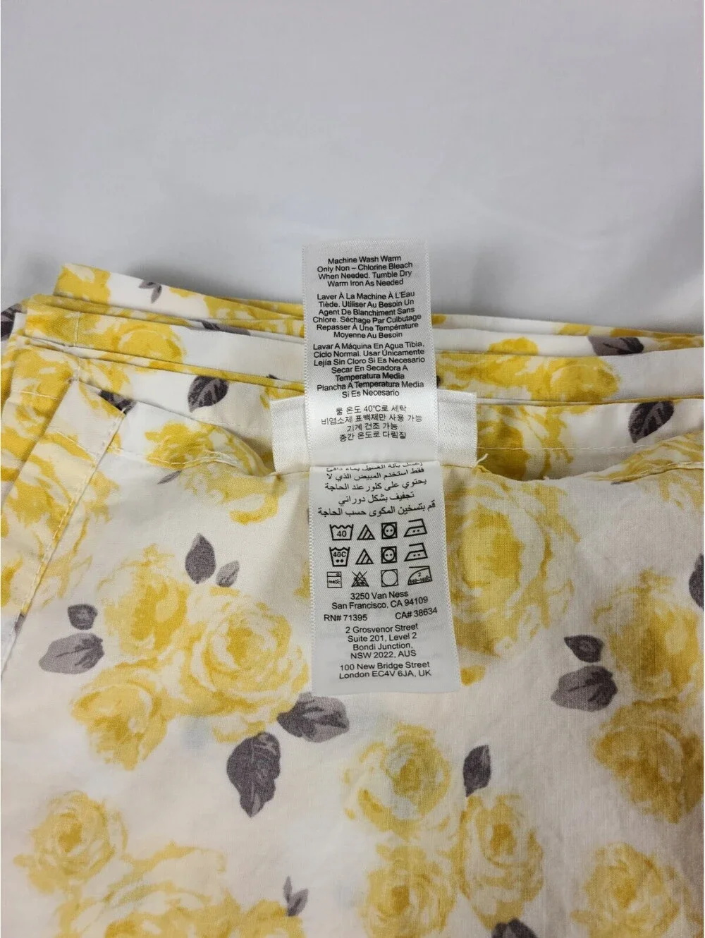 Emily & Meritt For PB Teen Yellow Rose Bedsheet Set XL Twin